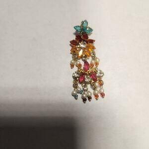 Handmade charm pendant colorful Rhinestones jb